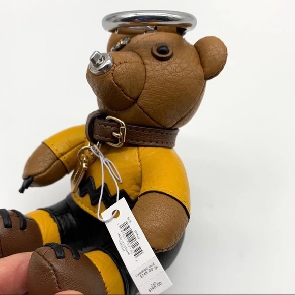 New Coach X Peanuts Charlie Brown Bear Bag Charm limited Edition NWT - Picture 3 of 8